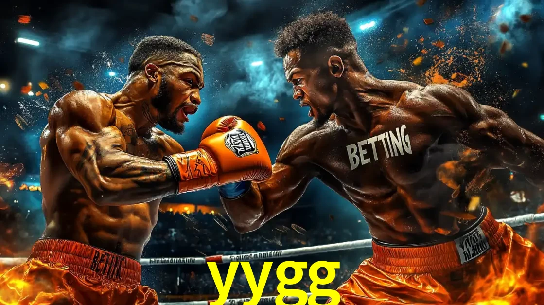 Dois boxeadores em uma luta intensa e explosiva, representando a adrenalina e as oportunidades de apostas em esportes de combate disponíveis na plataforma yygg.